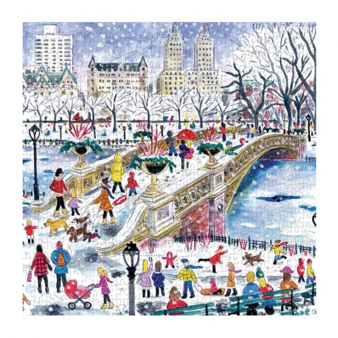 Čtvercové puzzle Bow Bridge v Central Parku 500 dílků