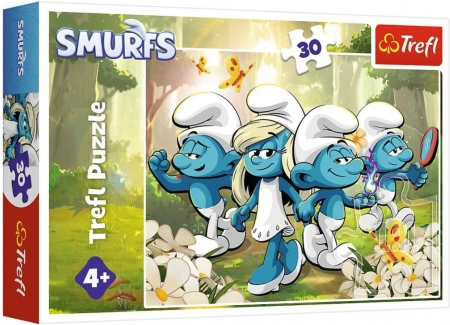 Puzzle Šmoulové – dobrodružství, 30 dílků