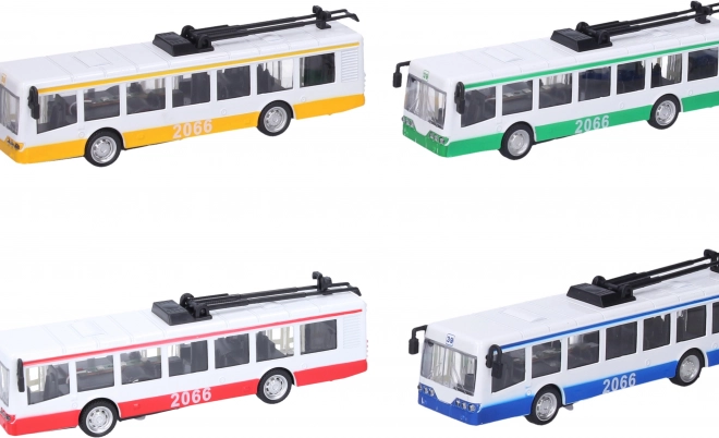 Kovový trolejbus se světelnými a zvukovými efekty 16 cm