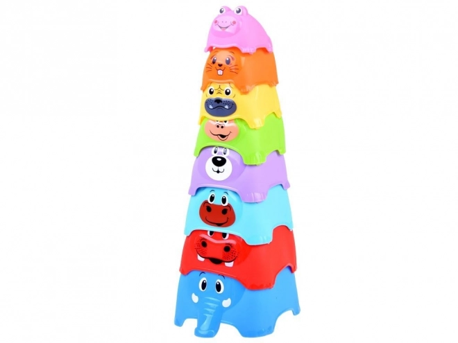 Barevná zoo pyramida ke hře