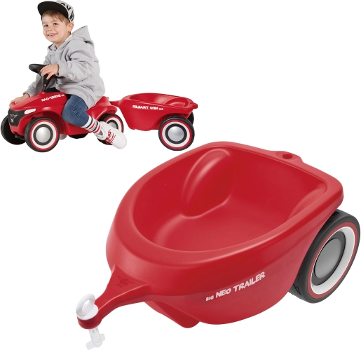 Big přívěs pro odrážedlo Bobby Car Neo červený