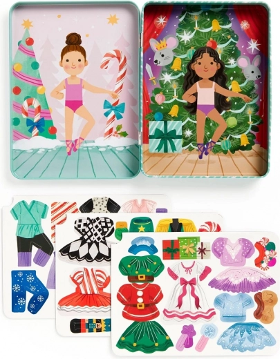 Dvě ilustrované scény s baletkami