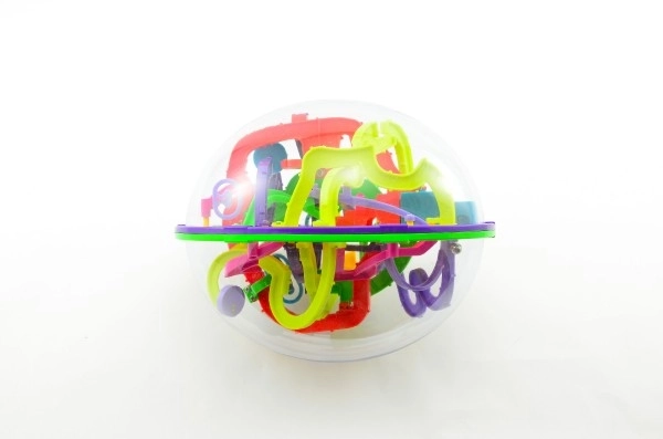 Hlavolam Bludiště ovál 3D plast 20cm 299 kroků v krabici