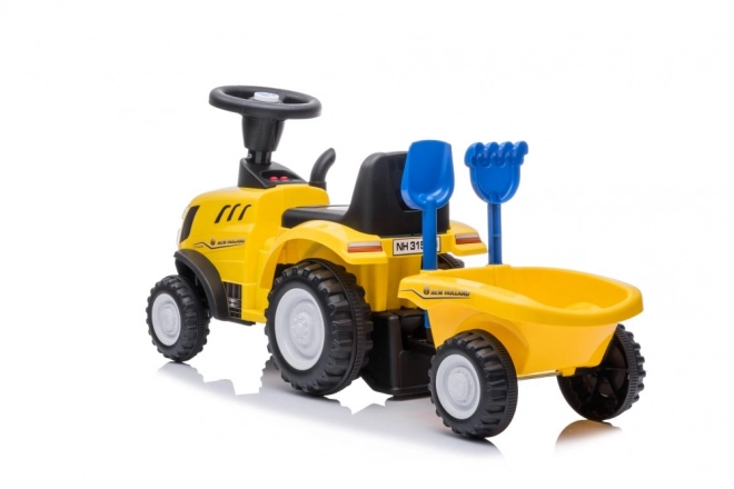 Jezdící traktor žlutý