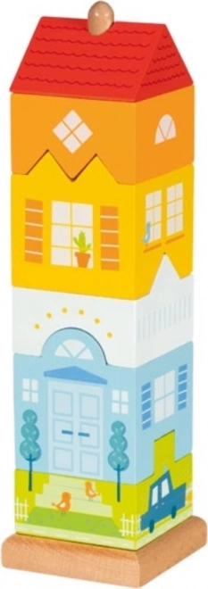 Barevné puzzle městský dům-věž