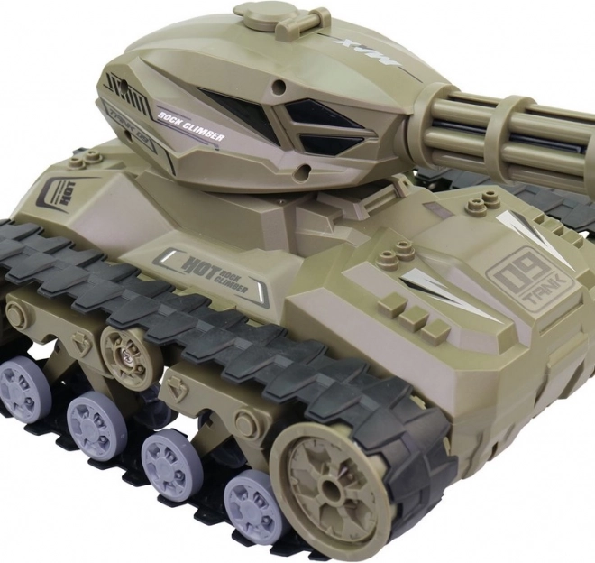 Tank na dálkové ovládání s vodními bombami a kouřovými efekty