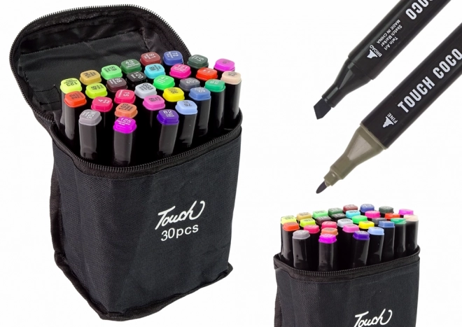 Sada 30 alkoholových fixů Touch v pouzdře