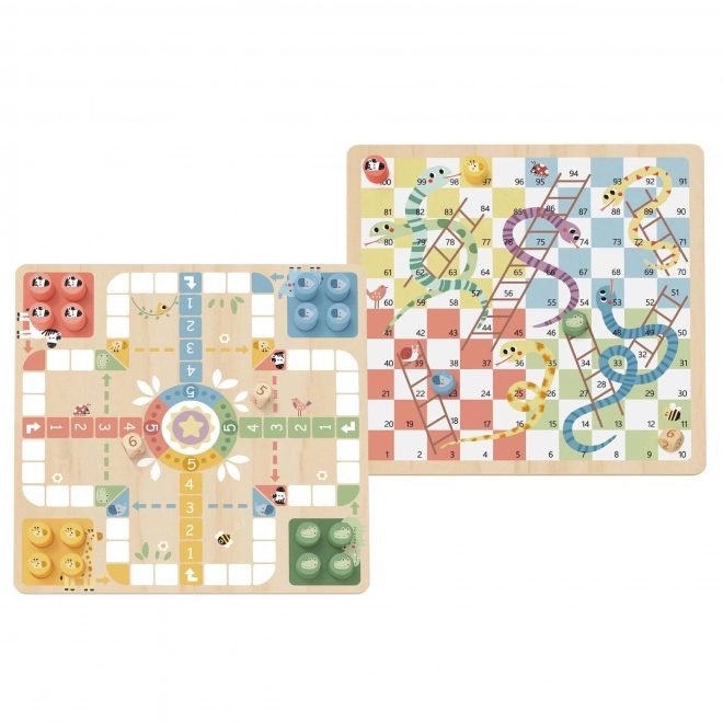 Woopie Green stolní hry Logické 2v1 Ludo Člověče, nezlob se + Zachraň zvířátka