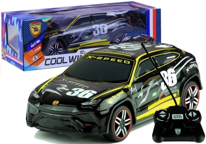 Dálkově ovládané sportovní auto Pilot R/C – černé