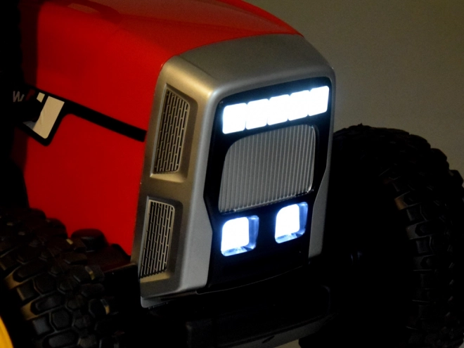 Dětský traktor s přívěsem na dálkové ovládání – Červená
