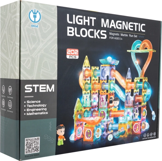 Zářivá kuličková dráha s LED efekty