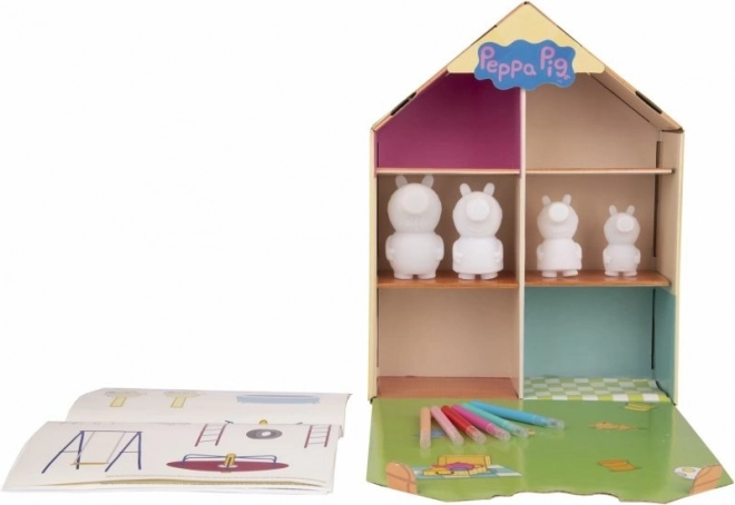 Prasátko Peppa s vybarvovacími figurkami a domečkem
