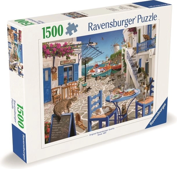 Puzzle Kočky na Mykonosu RAVENSBURGER 1500 dílků