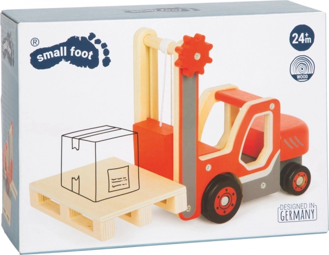 small foot dřevěný vysokozdvižný vozík s paletou