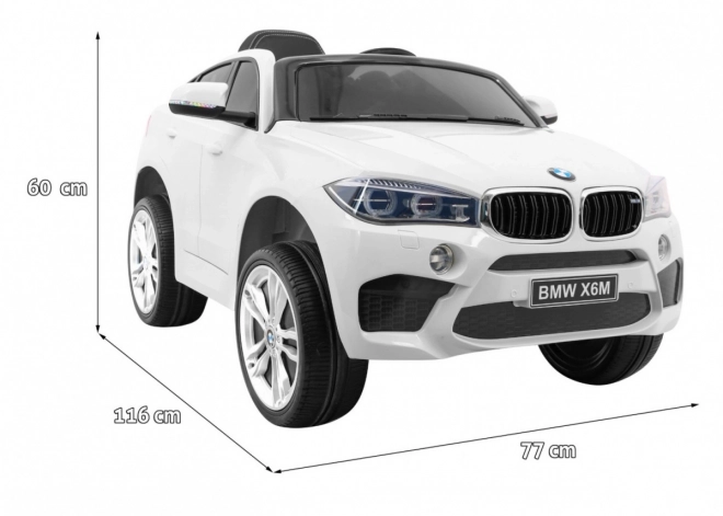 Elektrycké auto BMW X6M pro děti - bílé