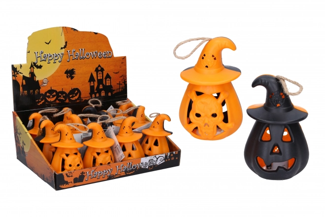 Halloween svítící dýně 11x6,5 cm