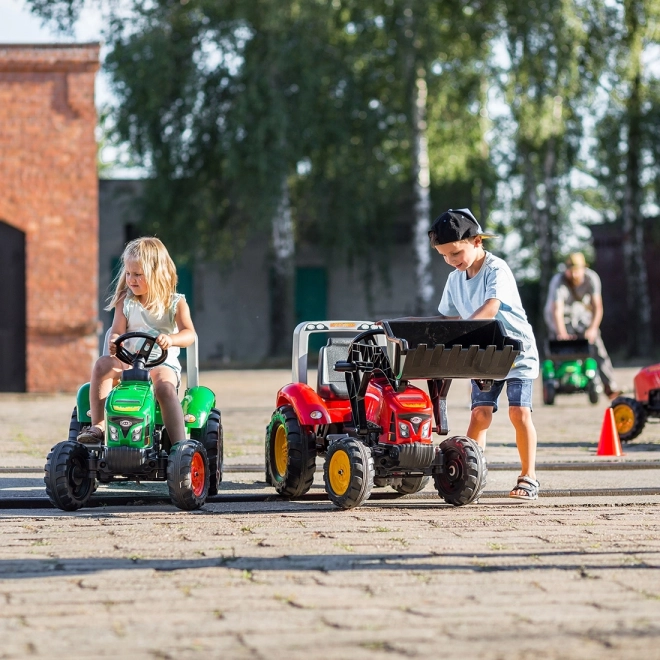 Traktor na pedály Red Supercharger s přívěsem
