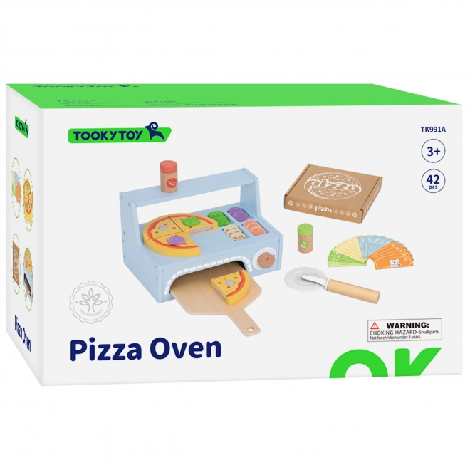 Tooky Toy dřevěný pizza set s doplňky