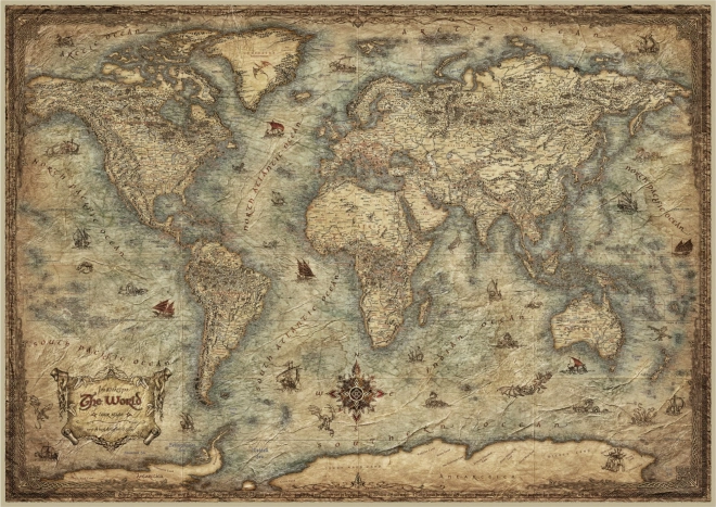 Puzzle mapa světa 3000 dílků
