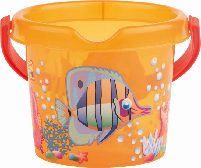 Androni Kyblík rybičky průhledný průměr 13 cm – Oranžový