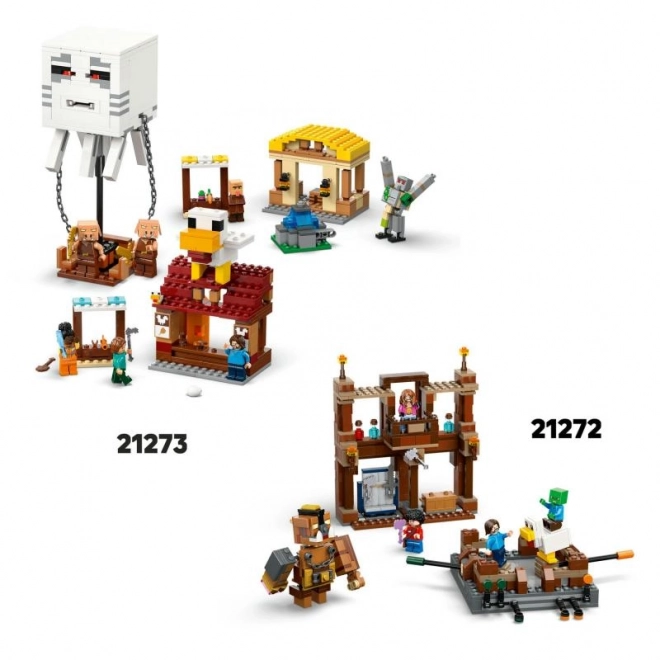 Lego Minecraft Balón Ďasa a útok na vesnici