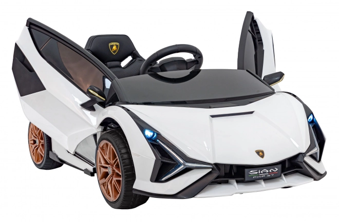 Lamborghini SIAN dětské auto na baterii s ovladačem – Bílé