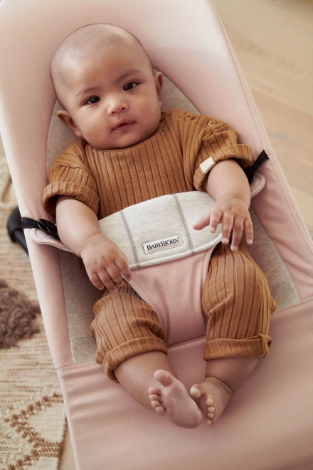 BABYBJORN - Lehátko BALANCE SOFT COTTON/JERSEY - růžová/šedá – Růžová/šedá