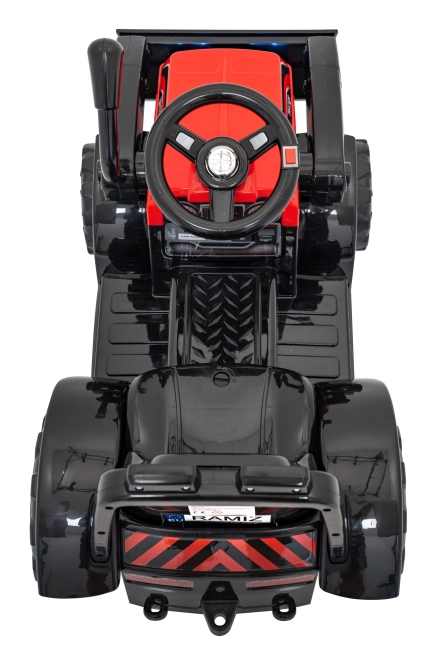 Otroški električni traktor z radlico – Červený