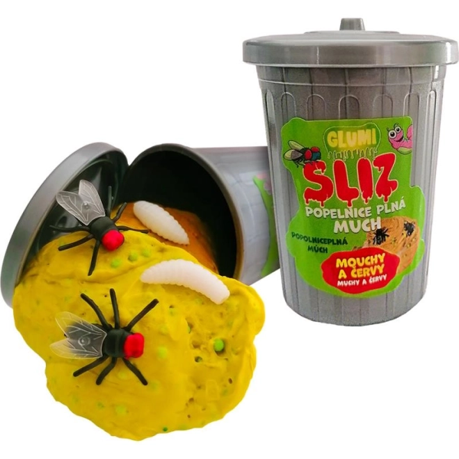 Jedovatý sliz s mouchami a červy