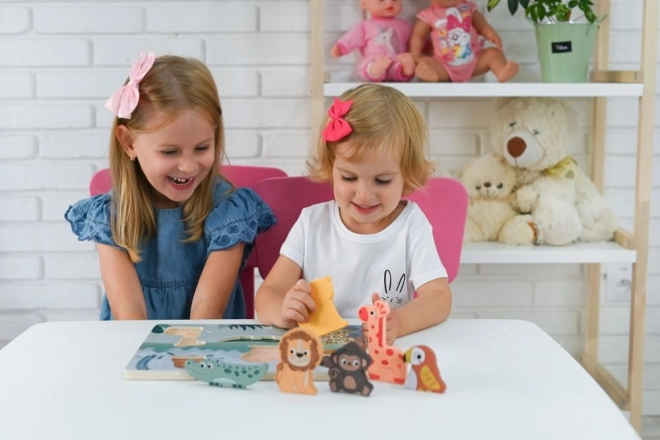 3D hmatové puzzle Safari zvířata