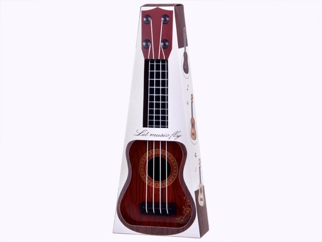 Mini ukulele pro děti 25 cm – Tmavě hnědá