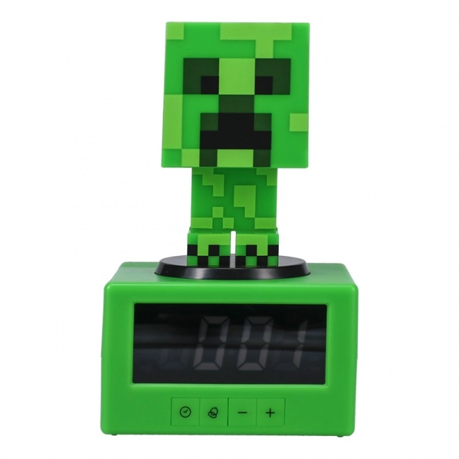 Budík s motivem Minecraft Creeper