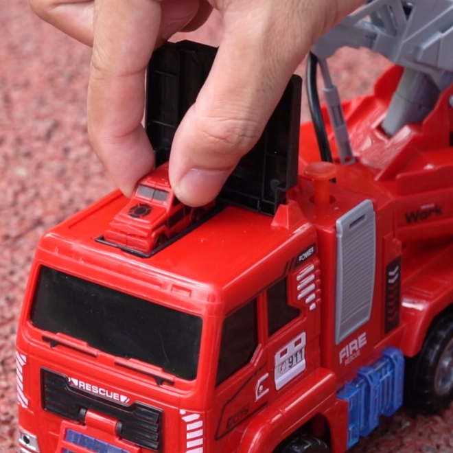 Interaktivní Hasičské Auto s Pohyblivým Žebříkem