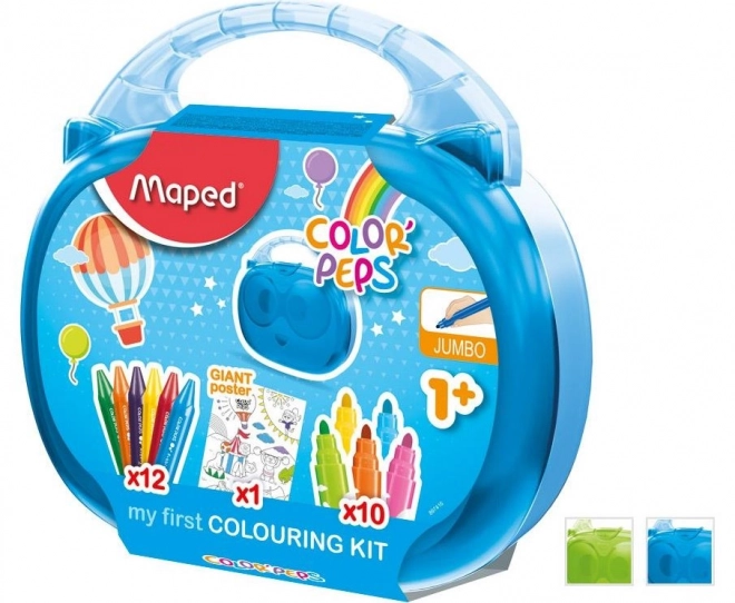 Výtvarná sada pro malé děti kufřík s pastelkami Colorpeps Jumbo Maped markery