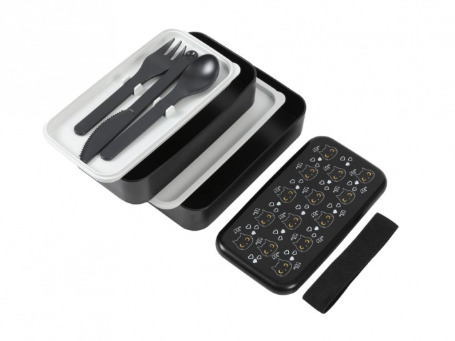 Obědový box Černá kočka Bento