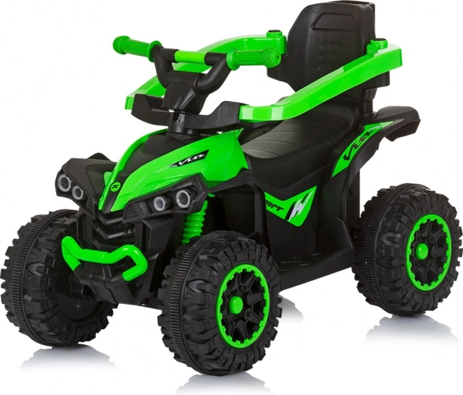 Odrážedlo s vodicí tyčí a stříškou ATV zelené