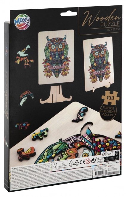 Obrysové puzzle sova