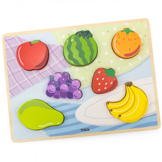 Dřevěné puzzle s ovocem VIGA