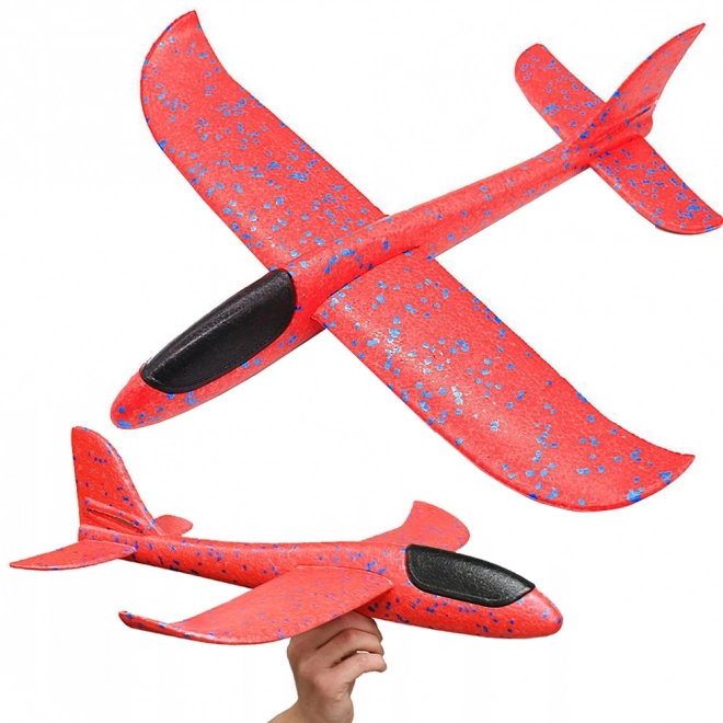 Velký pěnový kluzák 47cm červený