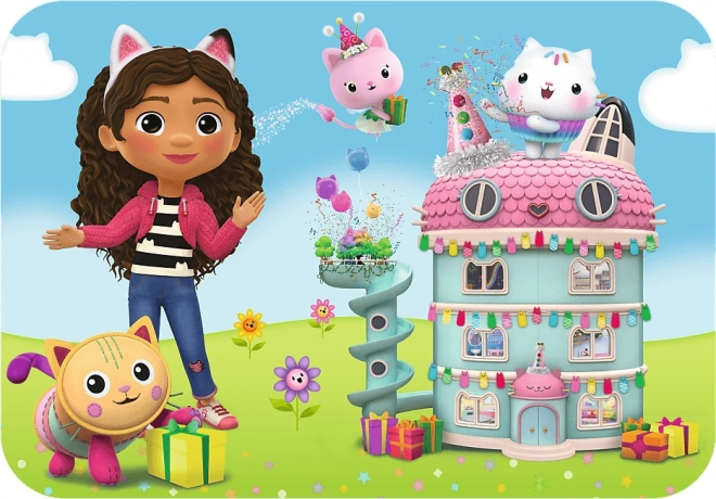 Dřevěné puzzle Veselá Gabby a přátelé 24 dílků