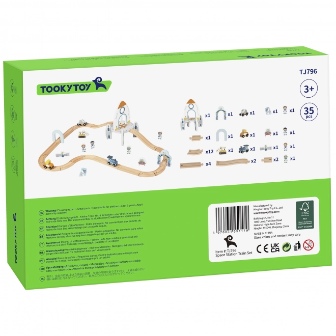Dřevěná vesmírná kolejnice Tooky Toy
