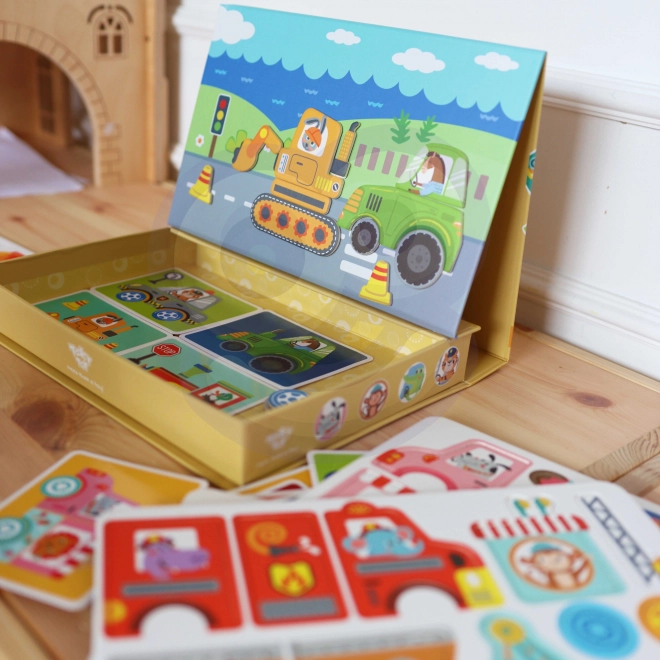 Tooky Toy Magnetická Montessori Skříňka s 80 Dílky