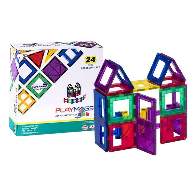 Magnetické kostky 3D Playmags sada 24 ks