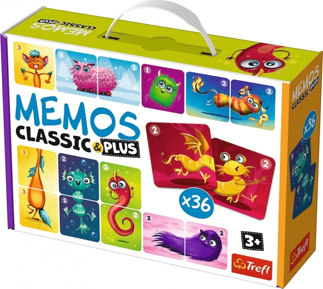 Pexeso Classic & Plus Roztomilé příšerky 3v1