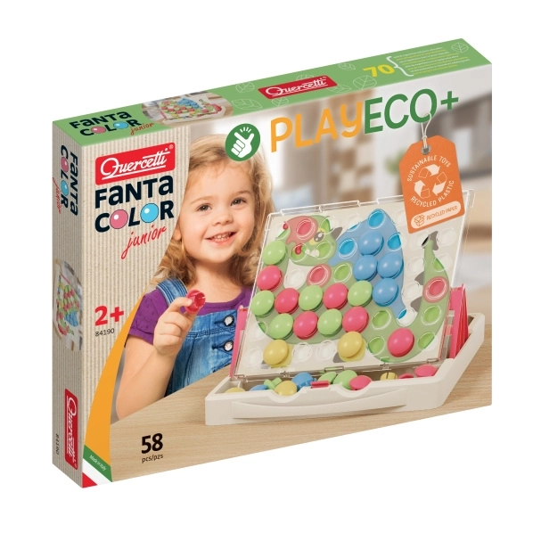 Quercetti Fantacolor Junior Play Eco+ mozaika pro děti, 48 knoflíků