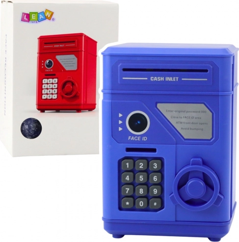 Elektronický trezor skarbonka pro děti, modrý
