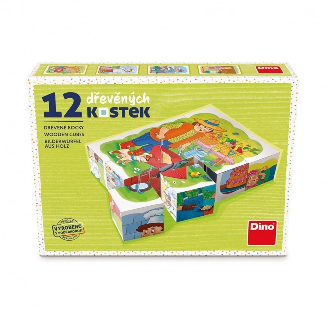 Dino vzdělávací kostky Povolání - set 12 kostek