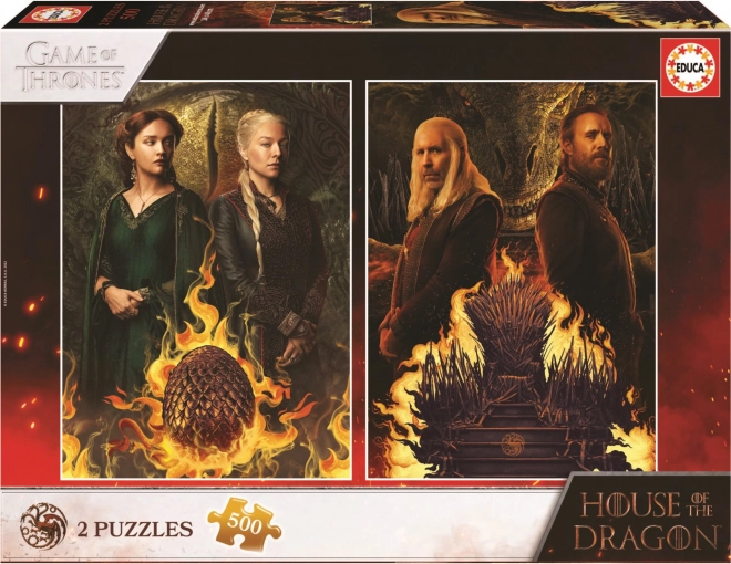 EDUCA Puzzle Rod Draka 2x500 dílků
