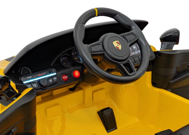Dětský elektrický vůz Porsche 718 lakovaný – Žlutý