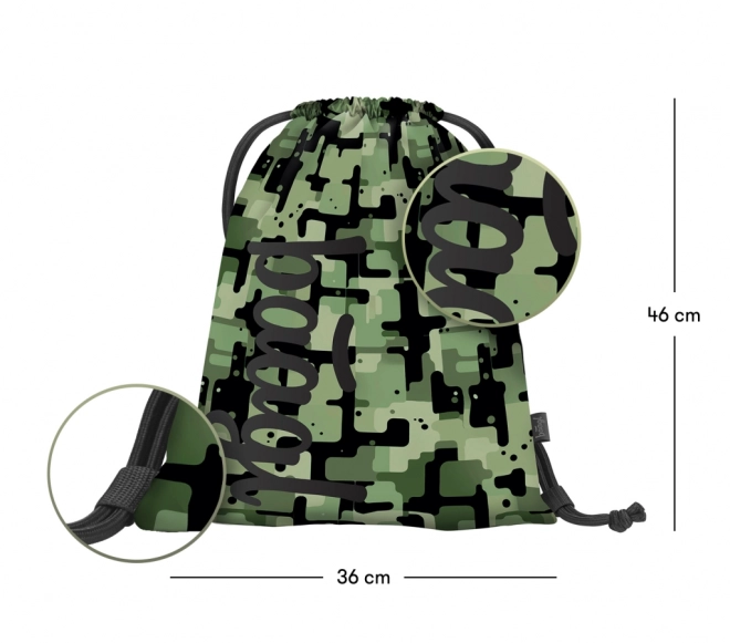Sada BAAGL Coolmate Green: batoh, penál, sáček